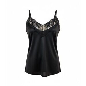 Vassarette Camisole 17-105 Black Lace Medium 100% Nylon VTG 80s Gothic Witchy